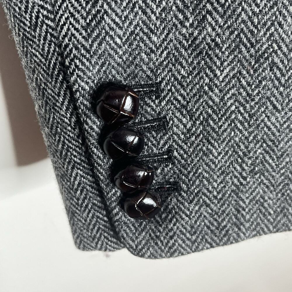 J Crew Womens Herringbone Wool Blazer Size 6 Preppy Old Money Academia - Picture 5 of 7
